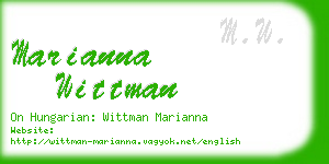marianna wittman business card